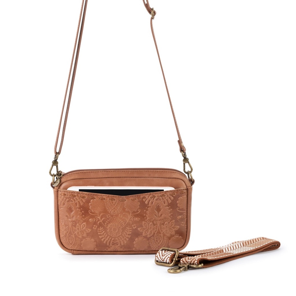 The Sak Cora Smartphone Crossbody Embossed NWT
